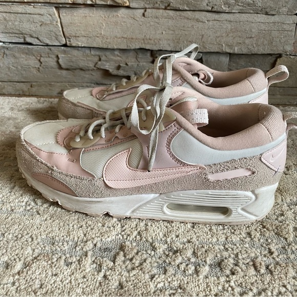 Nike Air Max 90 Futura Summit White Light Soft Pink Sneakers Suede Leather: 9.5 - Picture 6 of 11
